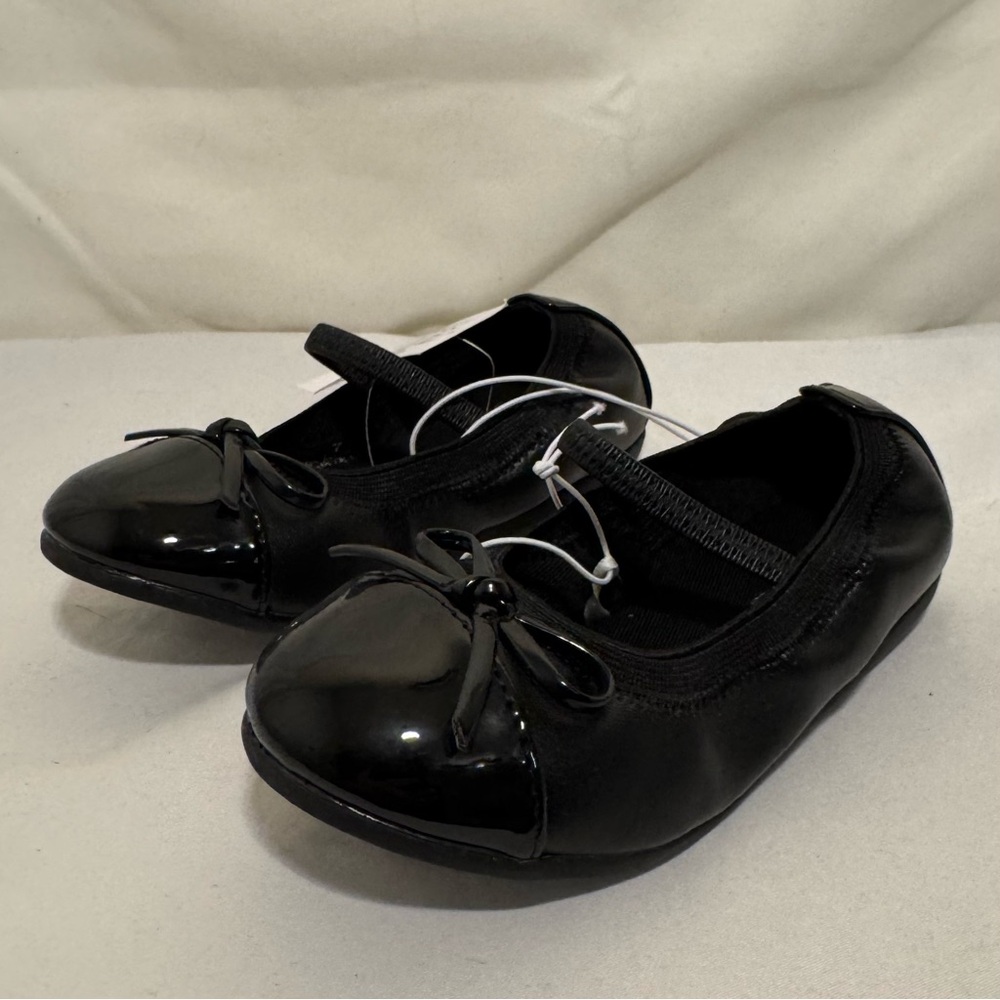 Toddler Girls Shoe Size 7‎ BLACK Ballet Flats Shoes The Children’s Place NWT